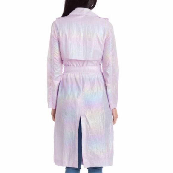 NWOT Avec  Les Fills hologram raincoat size S - Picture 3 of 8